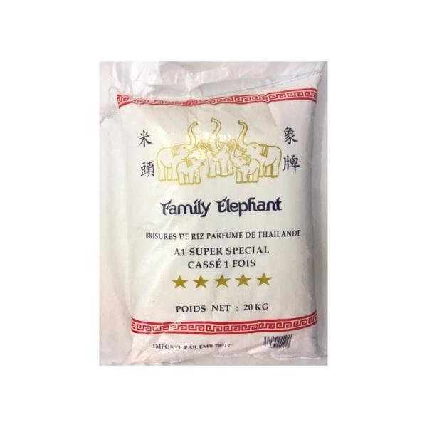 Riz parfumé cassé 1 fois FAMILY ELEPHANT 20kg